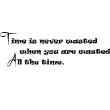 Vinilos con frases - Pegatina de parede Time wasted - ambiance-sticker.com