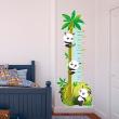 Stickers muraux pour les enfants - Sticker toise arbre des pandas - ambiance-sticker.com