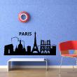 City wall decals - Wall decal Paris skyline - ambiance-sticker.com