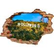Wall decals landscape - Wall sticker Landscape view of Hollywood Hill - ambiance-sticker.com