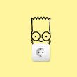 Sticker visage de  Bart Simpson - ambiance-sticker.com