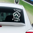 Sticker voiture Sticker voiture personnalisable chien à bord - ambiance-sticker.com