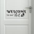 Sticker muraux pour portes - Sticker Welcome to our Nest - ambiance-sticker.com