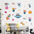 Stickers muraux Animaux - Stickers animaux astronautes - ambiance-sticker.com