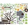 Stickers muraux Animaux - Stickers animaux élégants dans la jungle - ambiance-sticker.com