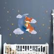 Stickers muraux Animaux - Stickers animaux renard sur la lune - ambiance-sticker.com