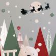 Stickers muraux Noël - Stickers montagnes scandinaves en avant les rennes ! - ambiance-sticker.com