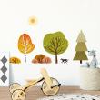Stickers muraux Animaux - Stickers nature balade en automne - ambiance-sticker.com