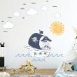 Stickers muraux Animaux - Stickers ourson le pirate des mers - ambiance-sticker.com