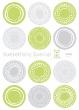 Stickers muraux design - Stikers cercles modernes verts et gris - ambiance-sticker.com