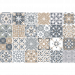 stickers carreaux de ciment - 24 stickers carreaux de ciment azulejos bruniona - ambiance-sticker.com
