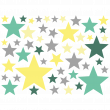 Stickers muraux pour les enfants - 50 stickers étoiles vertes et jaunes - ambiance-sticker.com