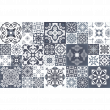 stickers carreaux de ciment - 60 stickers carrelages azulejos nuances de gris Tsamikos - ambiance-sticker.com