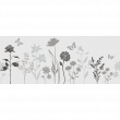 Vinilos opaca - Adhesivo de ventana flores del campo - ambiance-sticker.com