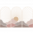 Vorgeklebte Tapeten - Vorgeklebte Tapeten Trio asiatischer Sonnenuntergangsbögen - ambiance-sticker.com