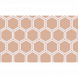 Stickers carreaux de ciment sol - Sticker carrelages sol anti-dérapant formes hexagones blanc et brun - ambiance-sticker.com
