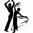 Stickers de silhouettes et personnages - Sticker danse flamenco - ambiance-sticker.com