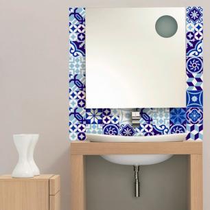 16 wall stickers tiles azulejos Shade of blue