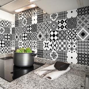 24 wall decal cement tiles azulejos lisanna