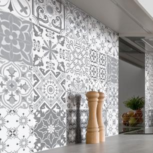 24 wall stickers cement tiles shade of gray Gythio