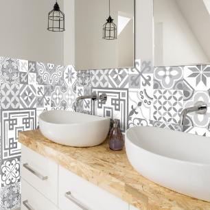 30 wall stickers cement tiles azulejos marco