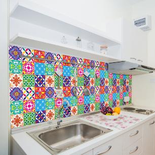 30 wall stickers cement tiles azulejos segolina