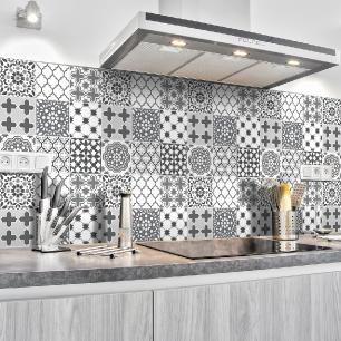 30 wall stickers cement tiles azulejos thibo