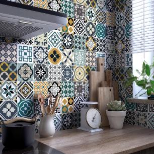 30 wall stickers cement tiles ravio