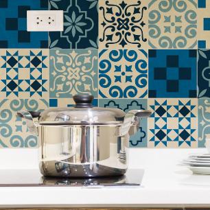 9 wall stickers cement tiles azulejos sofina