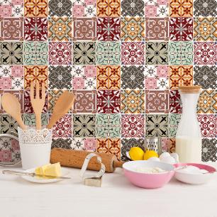 9 wall stickers cement tiles natacha