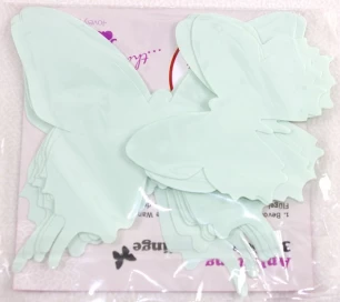 Kit de 12 Stickers papillons 3D menthes