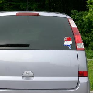 Car Sticker Netherlands flag inside country shape