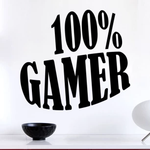 100% gamer Wall decal