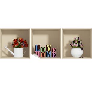 Wall decal 3D effect Love Home