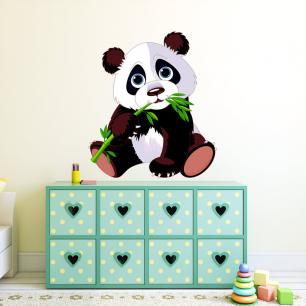 Sticker animal Panda et son bambou