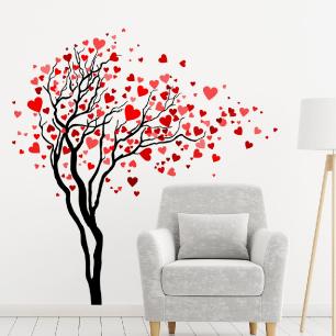 Wall decal tree of hearts