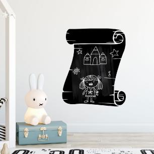 Wall decal slate Design letter