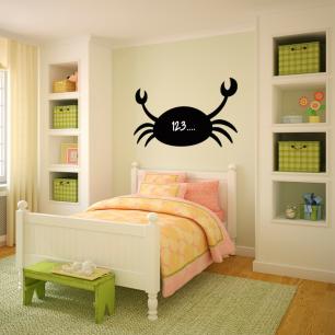 Wall decal slate Silhouette crab