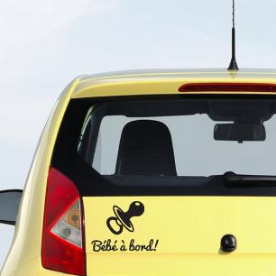 Car baby on board and his teat wall decal