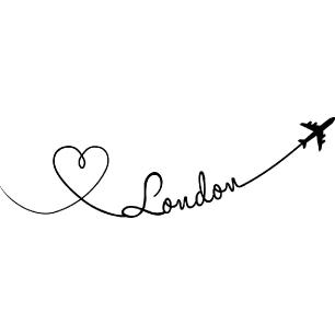 Wall decal Plane trace London