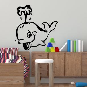 Wall decal whale cheerful