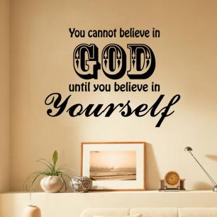 Muursticker Belief in God