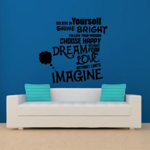 Wall decal Believe in yourself, shine brith