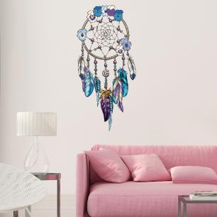 Wall decal boho catches feathers feather dreams