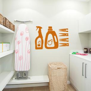 Wall sticker laundry + household products