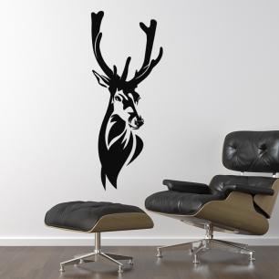 Muursticker Deer Bust