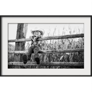 Wall decal picture frame The little cowboy