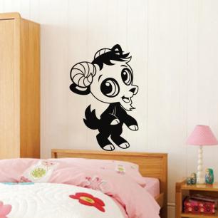 Wall decal Cartoon kid with two legs