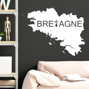 Wall decal Map of Brittany