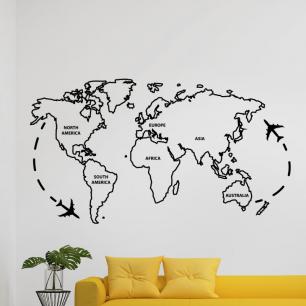 Wall decal World's map II